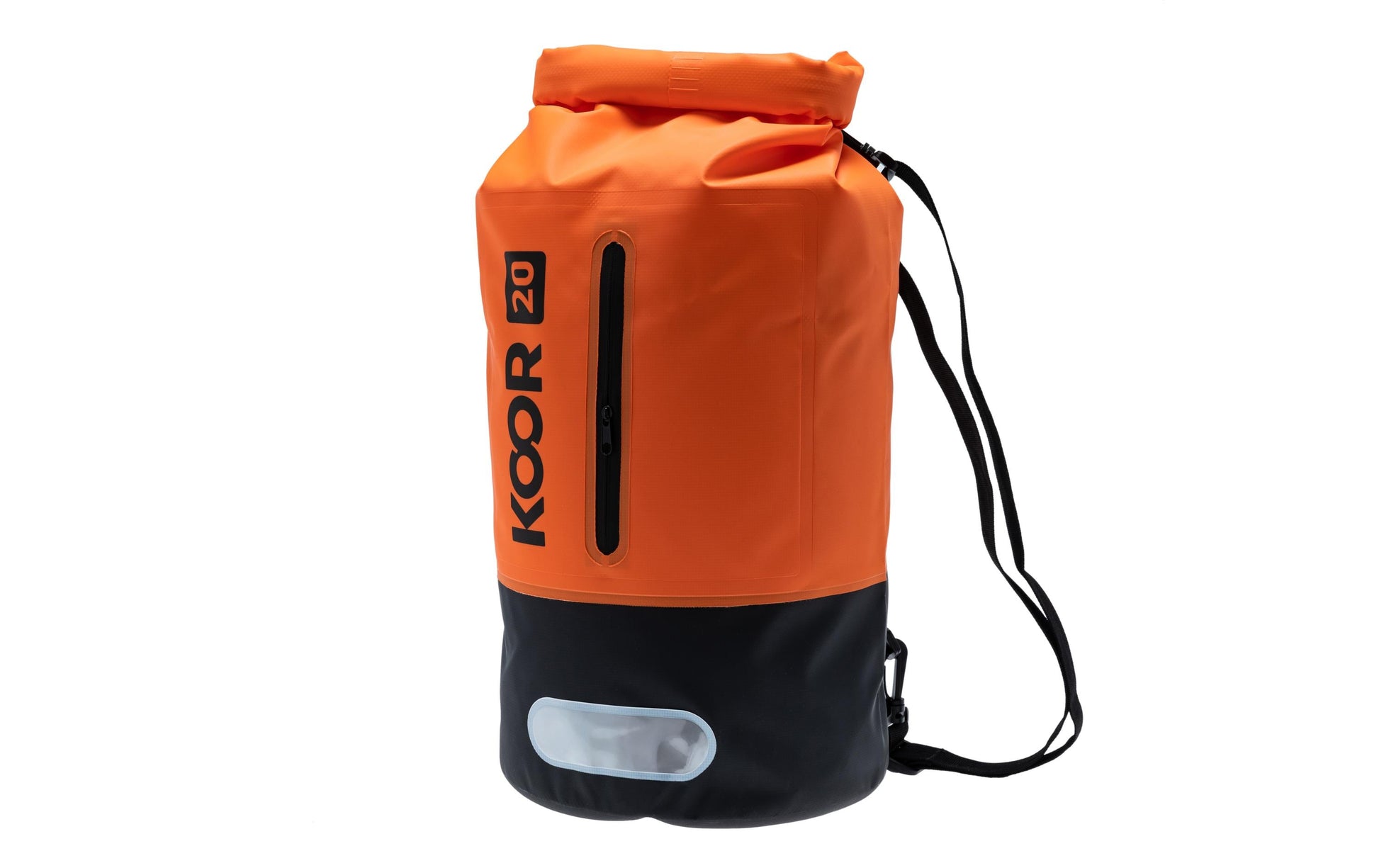 KOOR Sportrucksack – 20 l, wasserfest, reflektierend, PVC – Orange, 220 × 580 × 220 mm