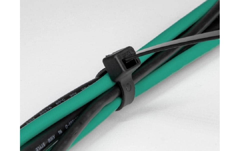 DeLOCK Kabelbinder, 200×4,8 mm, 100er-Pack, Schwarz