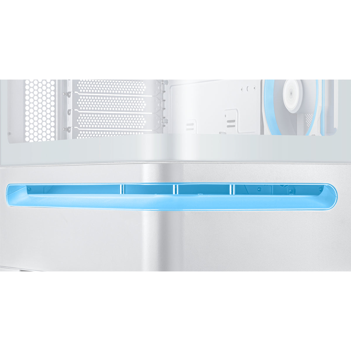 ASUS AP202 PRIME TG – PC-Gehäuse – Mid-Tower – mATX/Mini-ITX, 6× Lüfterplätze, Weiss, Sichtfenster
