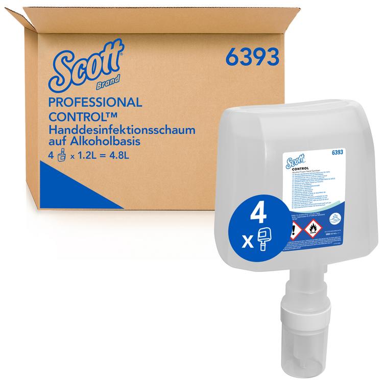 SCOTT Sports Scott Händedesinfektionsschaum – Karton – 4 × 1,2 l