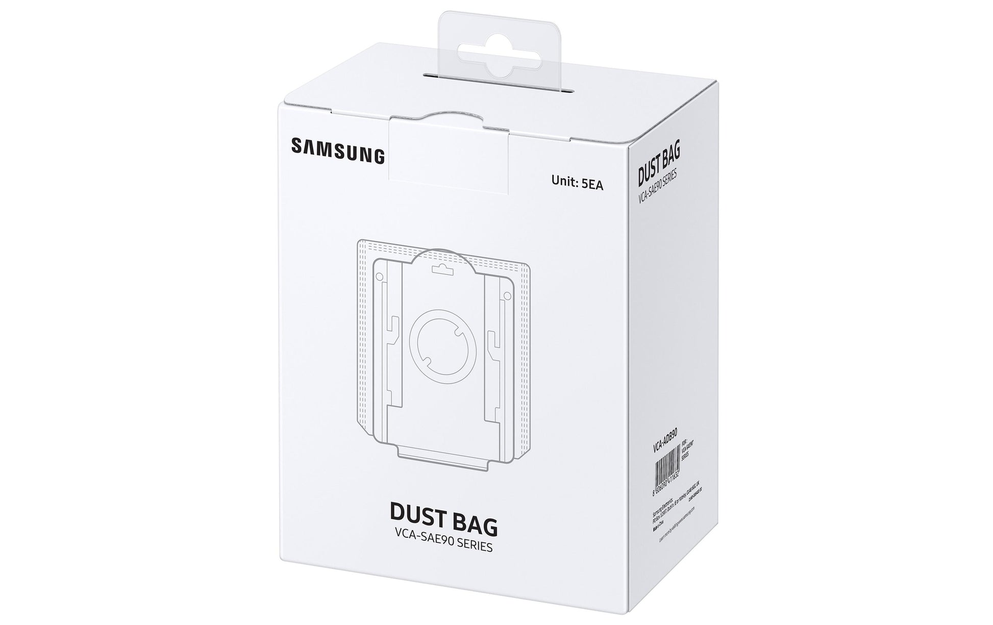 Samsung Staubbeutel VCA-ADB90/GL – 2 l, 13,5 × 2,3 × 14,2 cm, für VCA-SAE90
