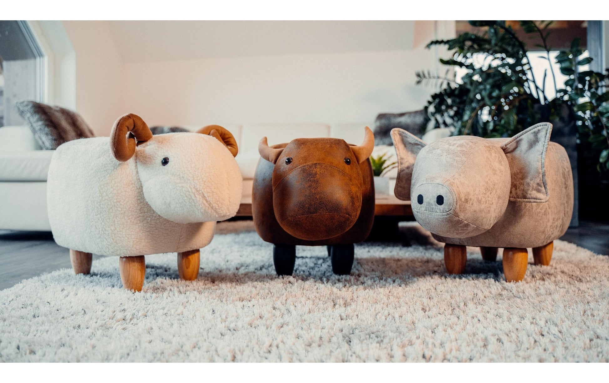 Zoosy Schaf Kinder-Bürostuhl – Schaumstoff/Textil – Weiss, Tiermotiv