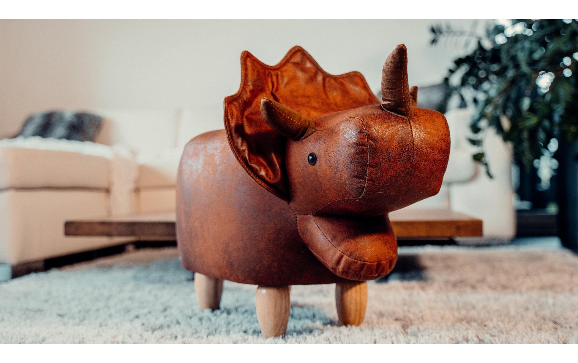 Zoosy Dino Kinder-Bürostuhl – Schaumstoff/Textil – Braun, Dinosaurier