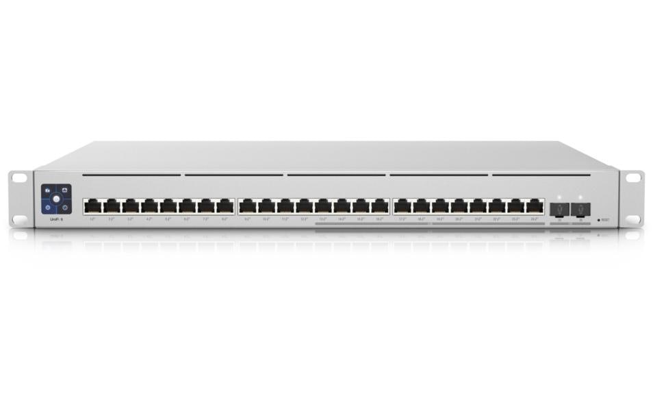 Ubiquiti USW-ENTERPRISE-24-POE – Managed Switch – 24×GbE, 2×SFP+, L3, PoE+, 19" Rack