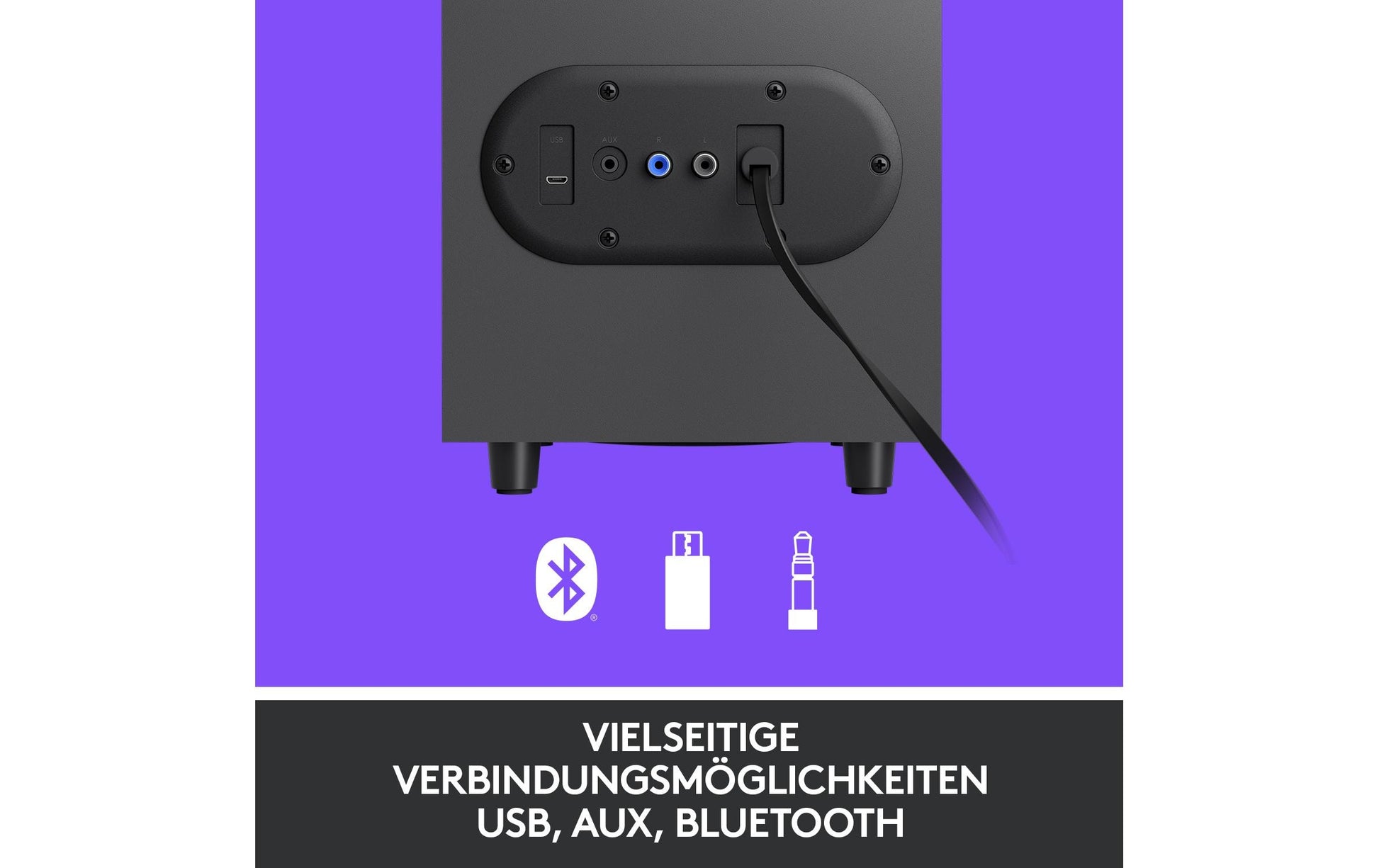 Logitech Z407 (980-001348) – PC-Lautsprecher – 2.1, 40 W, 3,5 mm, Graphit