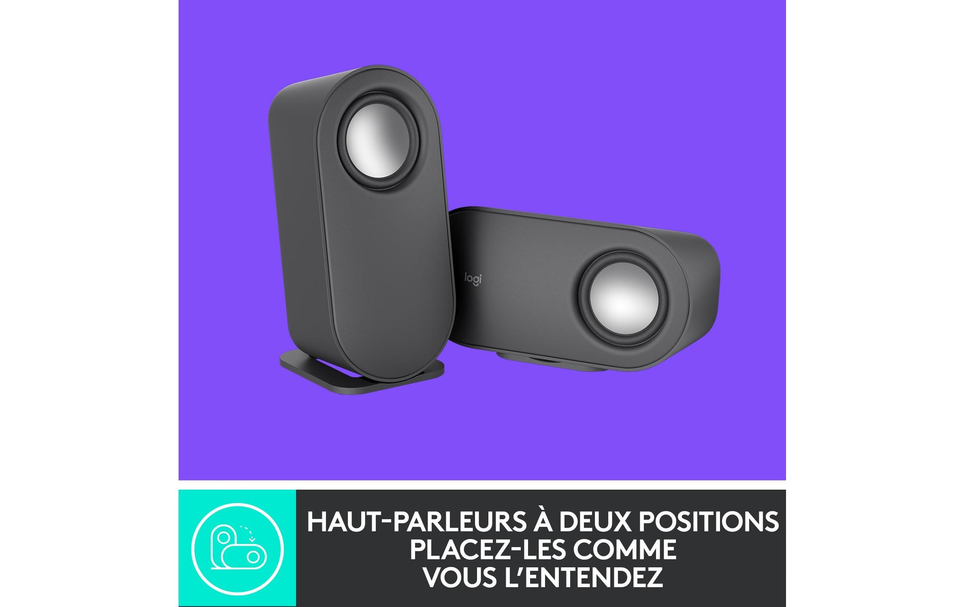 Logitech Z407 (980-001348) – PC-Lautsprecher – 2.1, 40 W, 3,5 mm, Graphit