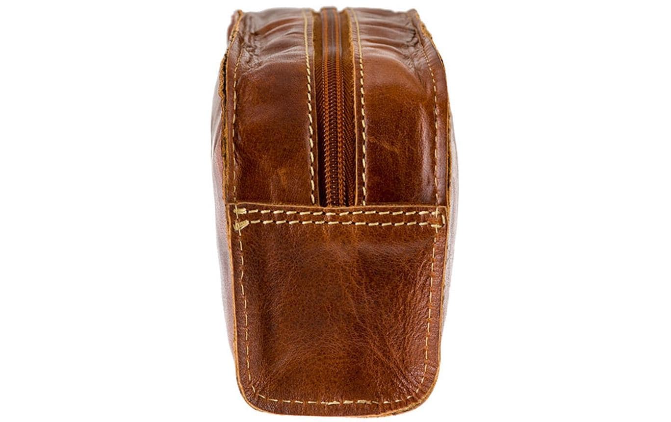 Alpenleder Etui, leer, 1 Fach, hellbraun, Leder, 22 × 10 × 6,5 cm