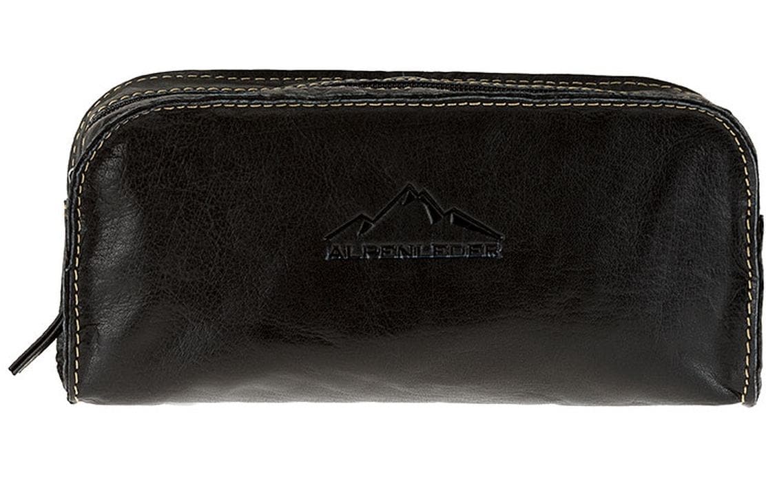 Alpenleder Etui, leer – schwarz – Leder – 22,0 × 10,0 × 6,5 cm