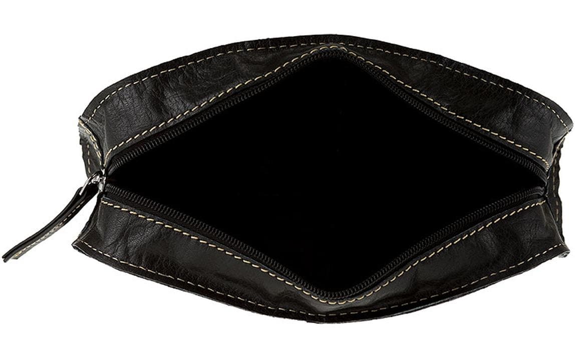 Alpenleder Etui, leer – schwarz – Leder – 22,0 × 10,0 × 6,5 cm