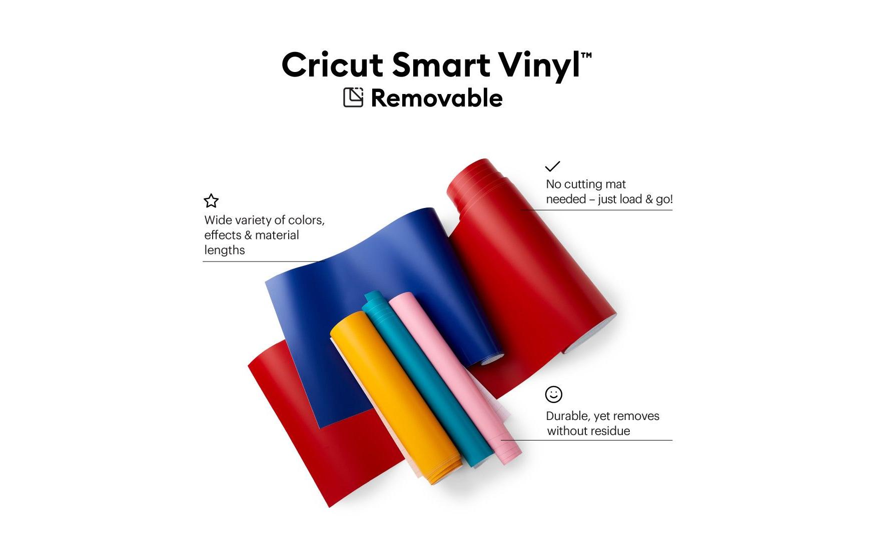 Cricut Vinylfolie ablösbar, matt, selbstklebend – hellblau – 33 × 366 cm – für Maker 3, Explore Air 3