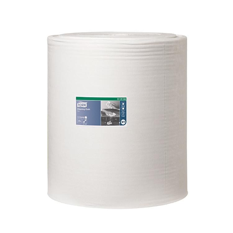 Tork Reinigungstücher Premium W1 – 1-lagig – 42,8 × 38 cm – 1000 Blatt – weiss – 1 Rolle