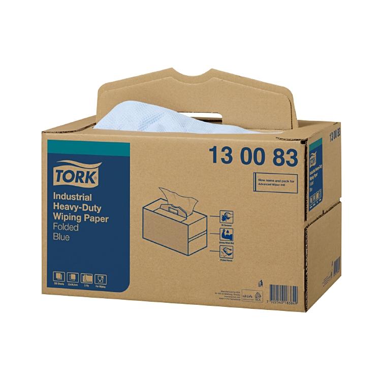 Tork Reinigungstücher W7 – Papier, 3-lagig, 38,5 × 32,4 cm, blau, 200 Stk.