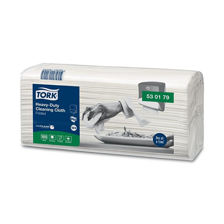 Tork Reinigungstücher Extra-Stark W4 – 1-lagig – 35,5 × 41,5 cm – Weiss – 420 Stk.