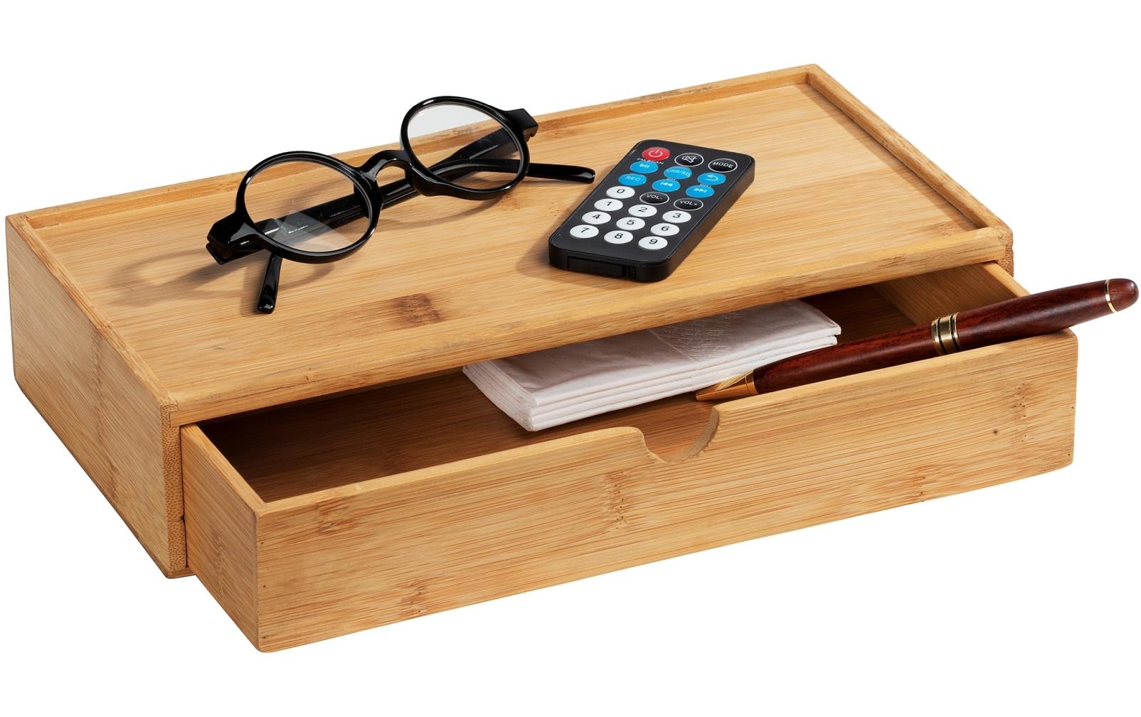 WENKO Aufbewahrungsbox Terra – 28×14×14 cm, Holz, freistehend, Braun