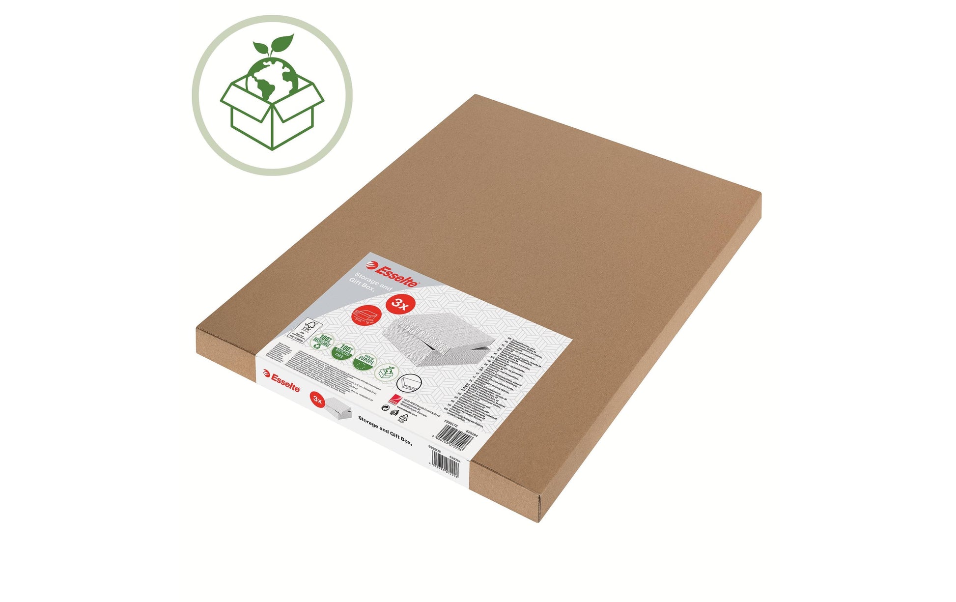 Leitz Aufbewahrungsbox 30 l – Weiss, Karton, 3 Stück