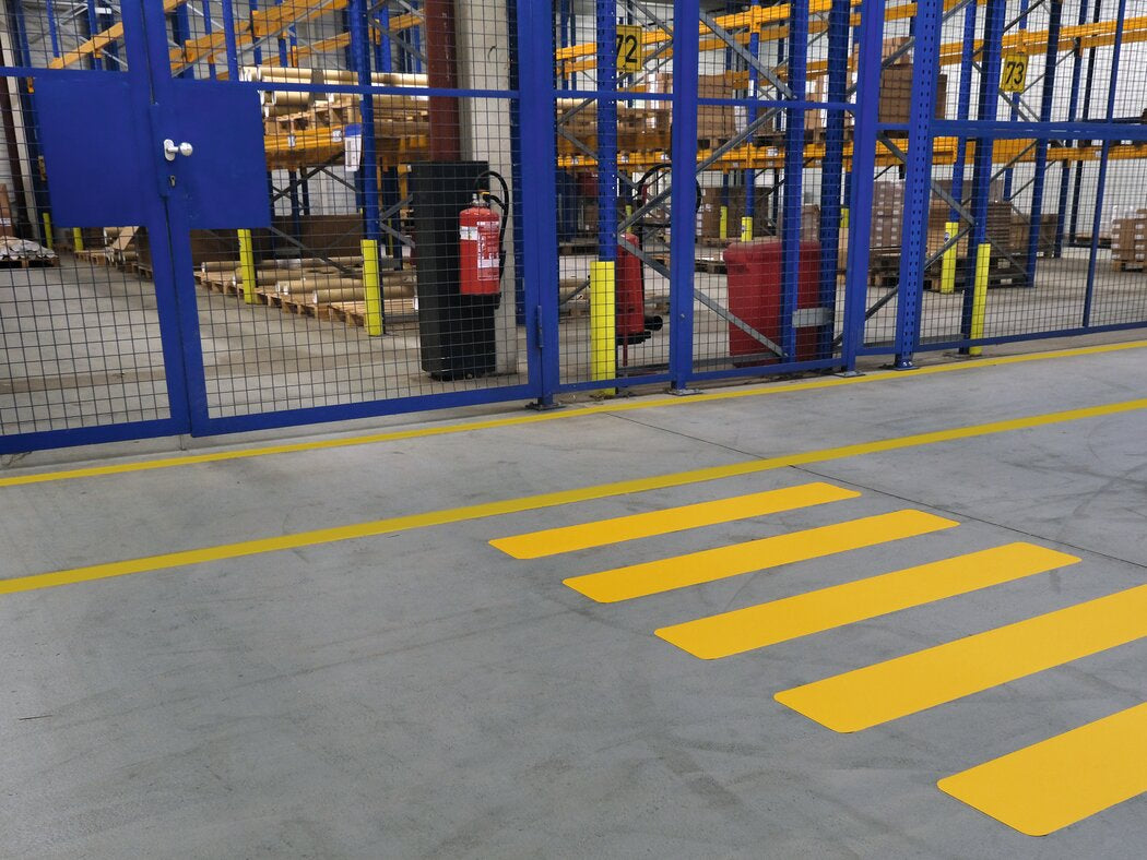 Durable Bodenmarkierung, Zebrastreifen – Gelb – 200 × 1'200 mm – Dicke 0,5 mm – Selbstklebend