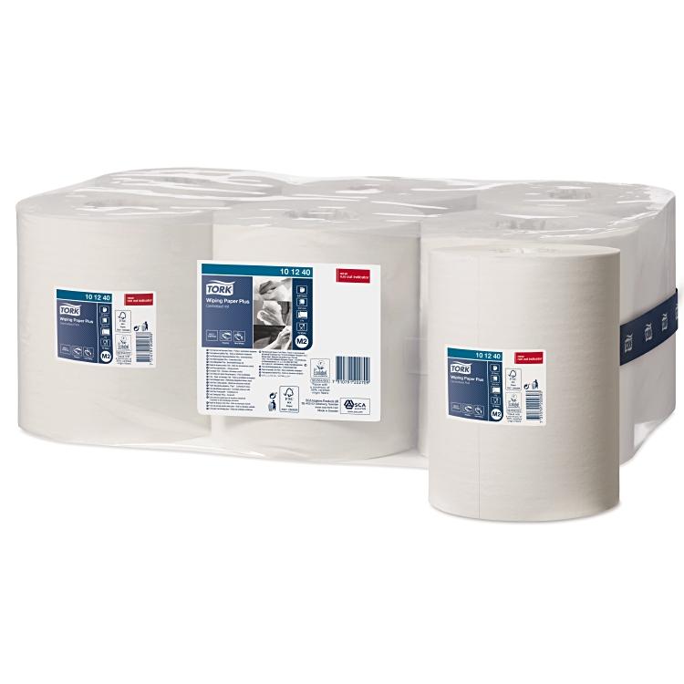 Tork Papierwischtücher Stark Weiss M2 – 2-lagig – 21,5 × 35 cm – 457 Blatt – 6 Rollen