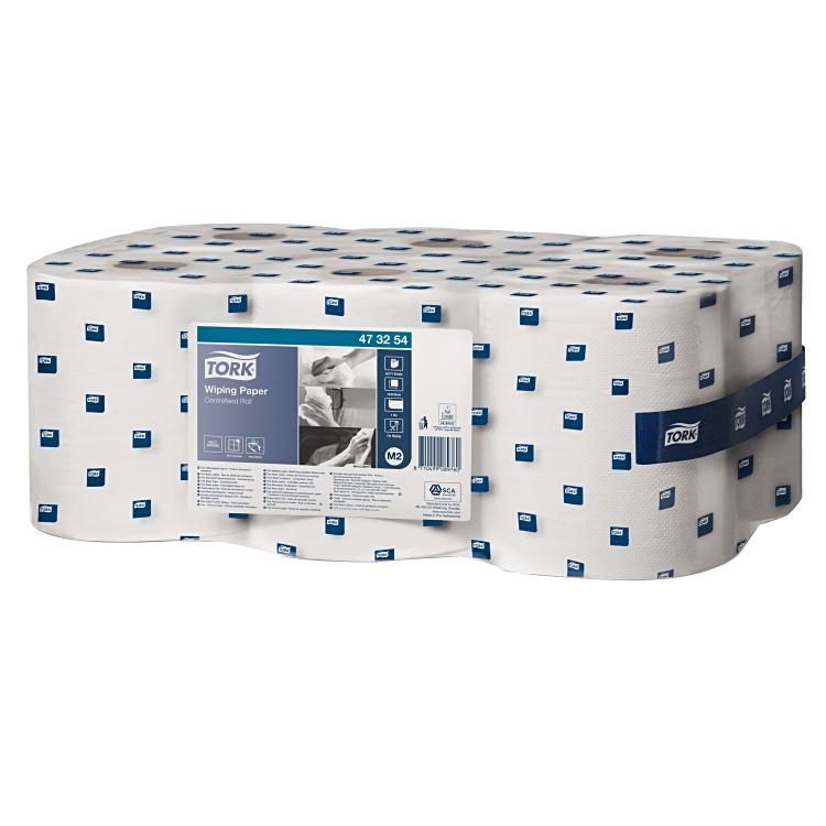 Tork Mehrzweck Putzrolle M2 – 1-lagig – 19,8 × 35 cm – 269,9 m – weiss – 6 Rollen