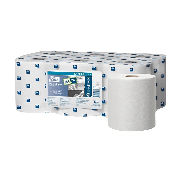 Tork Mehrzweck Putzrolle M2 – 1-lagig – 19,8 × 35 cm – 269,9 m – weiss – 6 Rollen