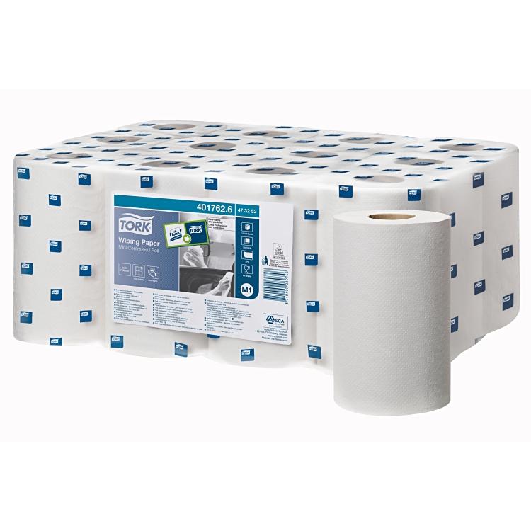Tork Wischtuchrolle Mehrzweck – 1-lagig – 19,8 × 35 cm – 343 Blatt – für M1 – weiss