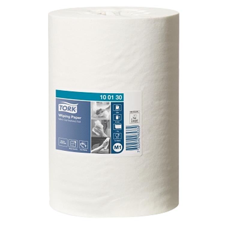 Tork Wischtuchrolle Mehrzweck M1 Mini – 1-lagig – 21,5 cm × 120 m – weiss – 11 Rollen – für M1