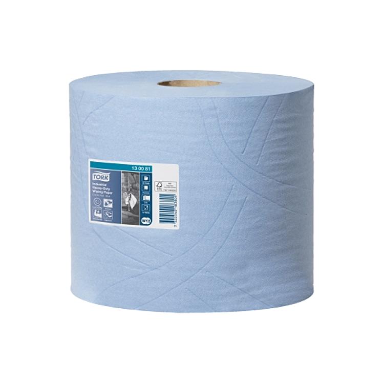 Tork Wischtuchrolle Advanced 440 – 3-lagig – 23,5 cm × 119 m – 350 Blatt – blau – 2 Rollen