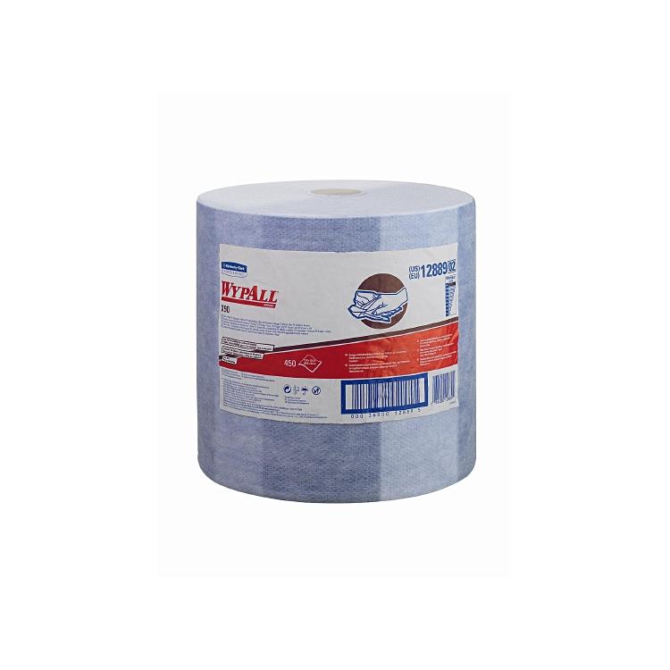 WypAll Wischtuchrolle X90 – 2-lagig – 30 × 32 cm – 450 Blatt – Blau – 1 Rolle