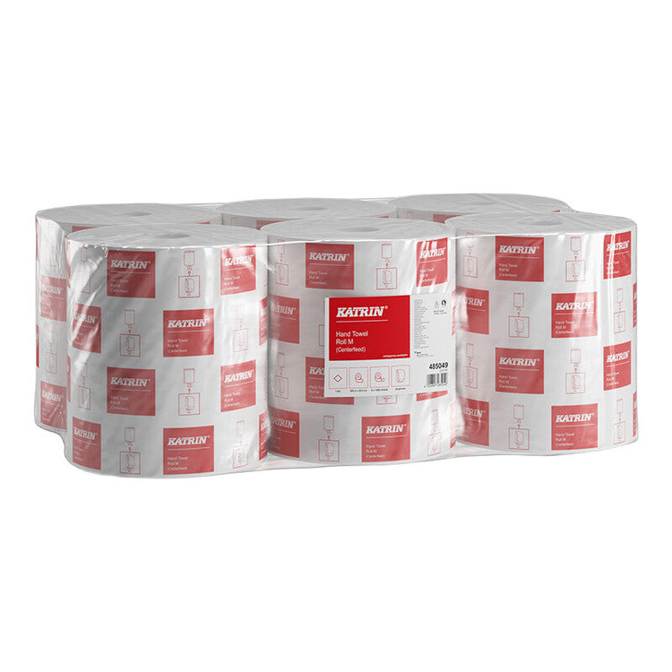 Katrin Handtuchrolle – 1-lagig, Weiss, Zellstoff – 205 mm × 790 m – für Classic M – Nordic Swan
