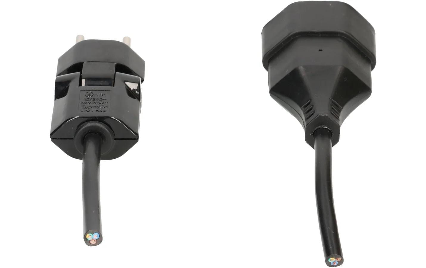 Max Hauri AG Max Hauri Verlängerungskabel, T12–T13, 1 m, 1 mm², mit Kinderschutz, angespritzt – schwarz