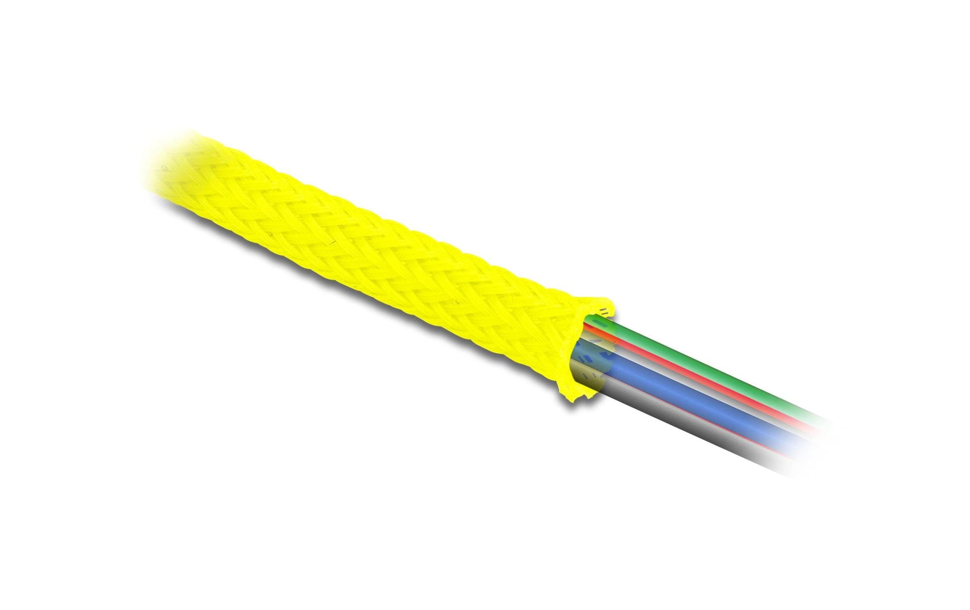 DeLOCK Kabelschlauch, Ø 25 mm × 2 m, wiederverwendbar, Polyester – Gelb