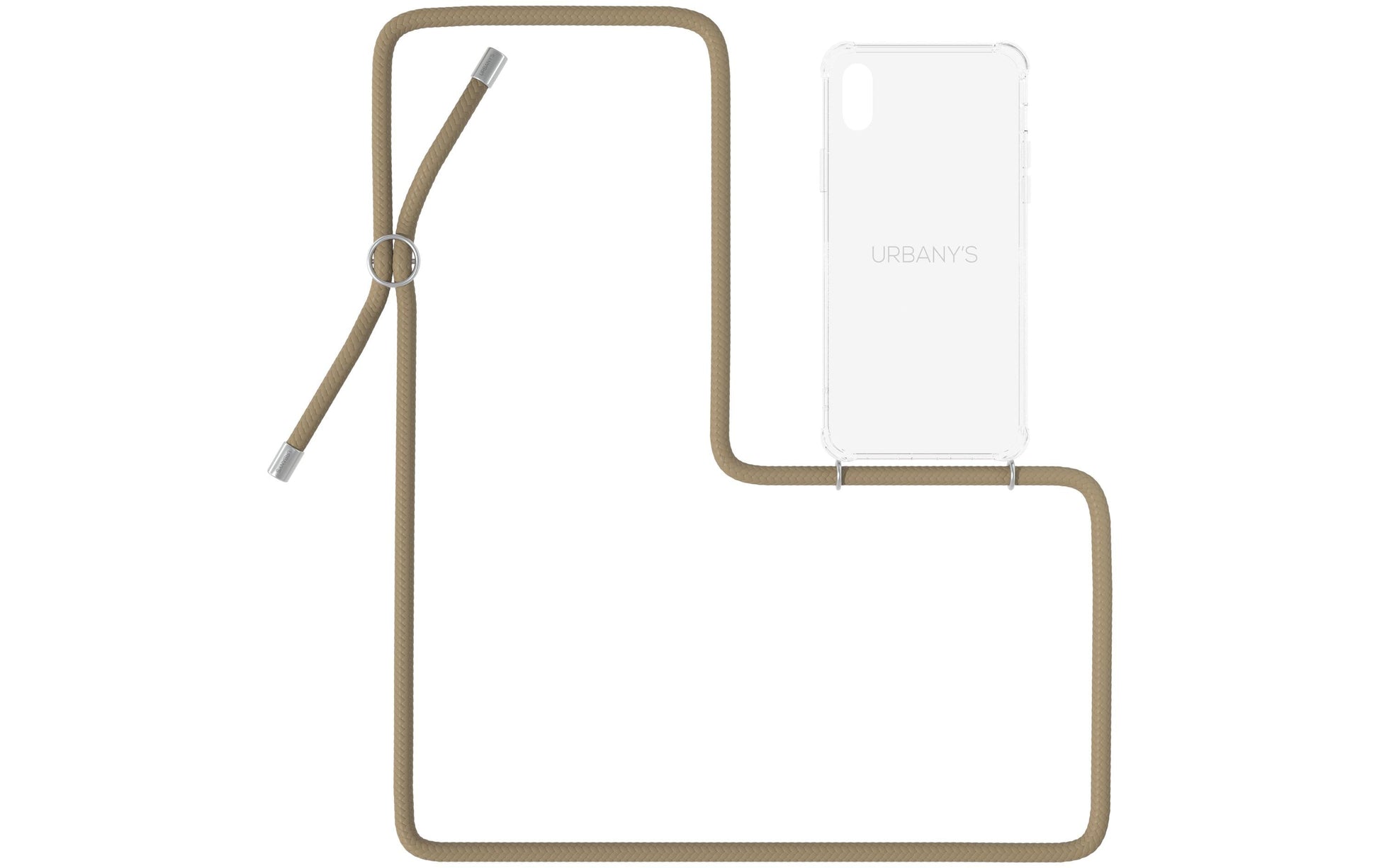 Urbany's Beach Beauty Backcover – für Apple iPhone XS Max, Polypropylen, Transparent, mit Halsband