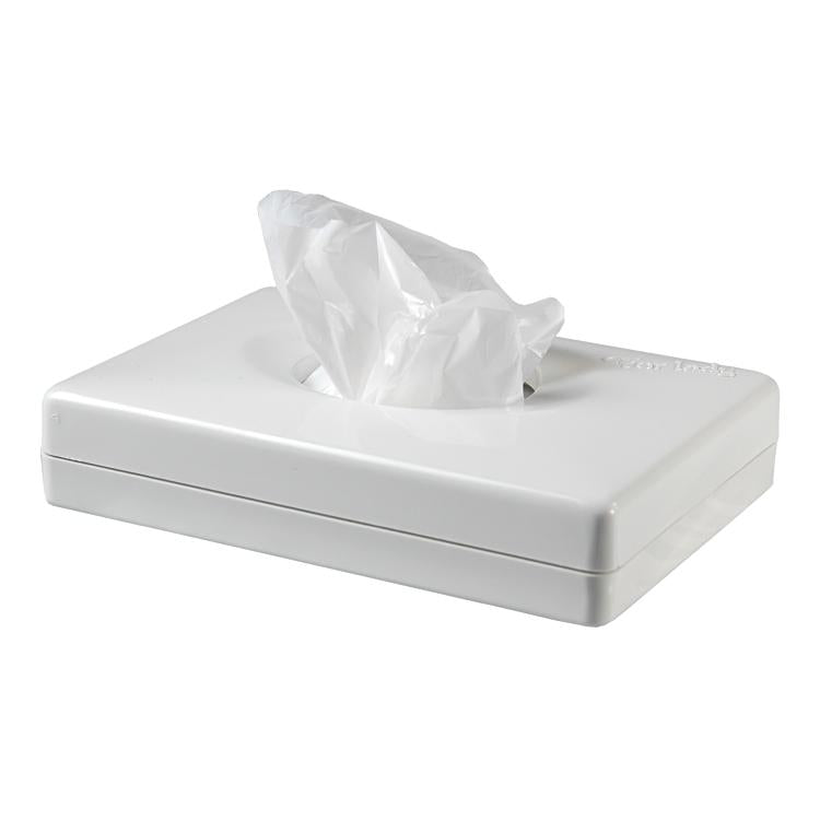 Hygienebeutelspender – weiss, für Artikel 2050.60012, 13,5 × 9,5 × 3,2 cm