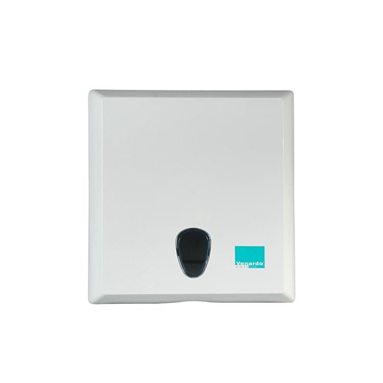 Venardo softline Falthandtuchspender – für C-, Z- und V-Falz – weiss, 290 × 300 × 136 mm