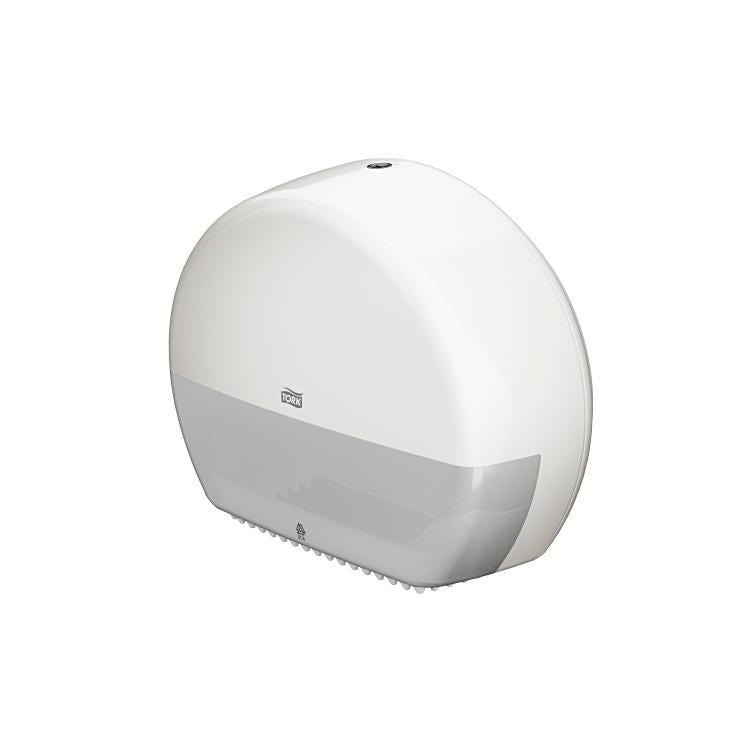 Tork Elevation – Toilettenpapierspender – Kunststoff, weiss, Mini Jumbo (T2), 13,2 × 34,5 × 27,5 cm