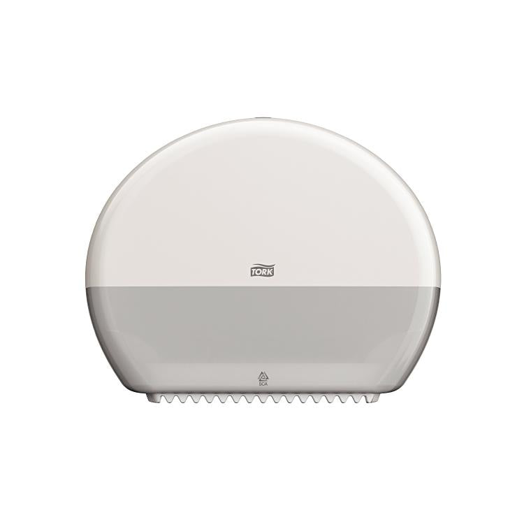 Tork Elevation – Toilettenpapierspender – Kunststoff, weiss, Mini Jumbo (T2), 13,2 × 34,5 × 27,5 cm