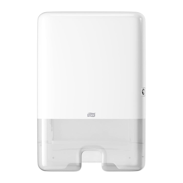 Tork Falthandtuchspender Elevation – für Tork H2, Kunststoff, Weiss, 302 × 444 × 102 mm