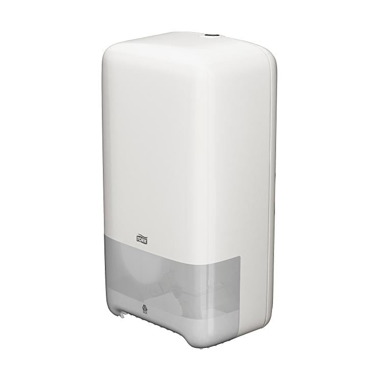 Tork Elevation Compact (T6) – Toilettenpapierspender – Kunststoff, weiss, 18,4 × 14 × 34,4 cm