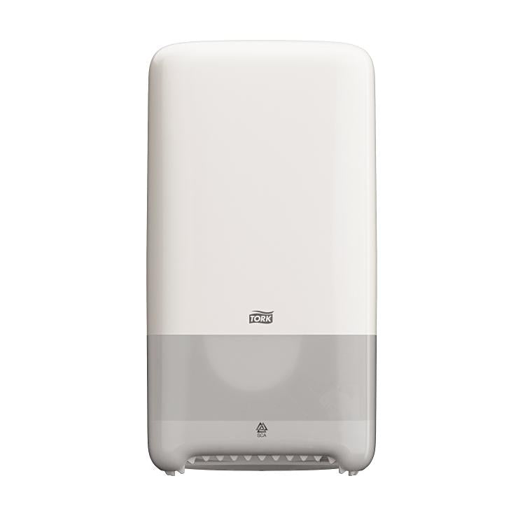 Tork Elevation Compact (T6) – Toilettenpapierspender – Kunststoff, weiss, 18,4 × 14 × 34,4 cm