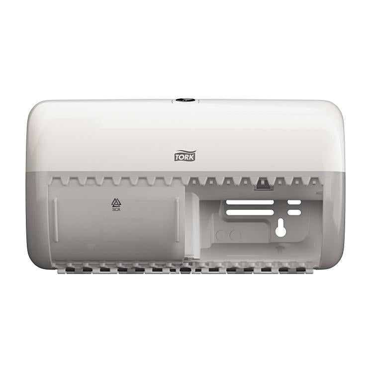Tork Toilettenpapierspender – Kunststoff, weiss, für 2 Rollen, 28,6 × 15,3 × 15,8 cm