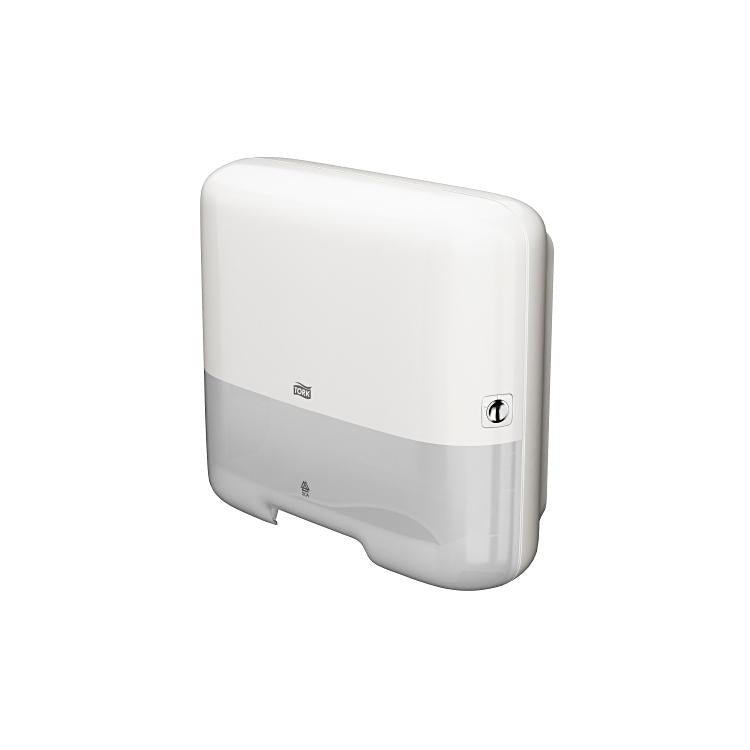 Tork Falthandtuchspender Elevation Mini – für H3, Kunststoff, weiss, 332 × 291 × 135 mm