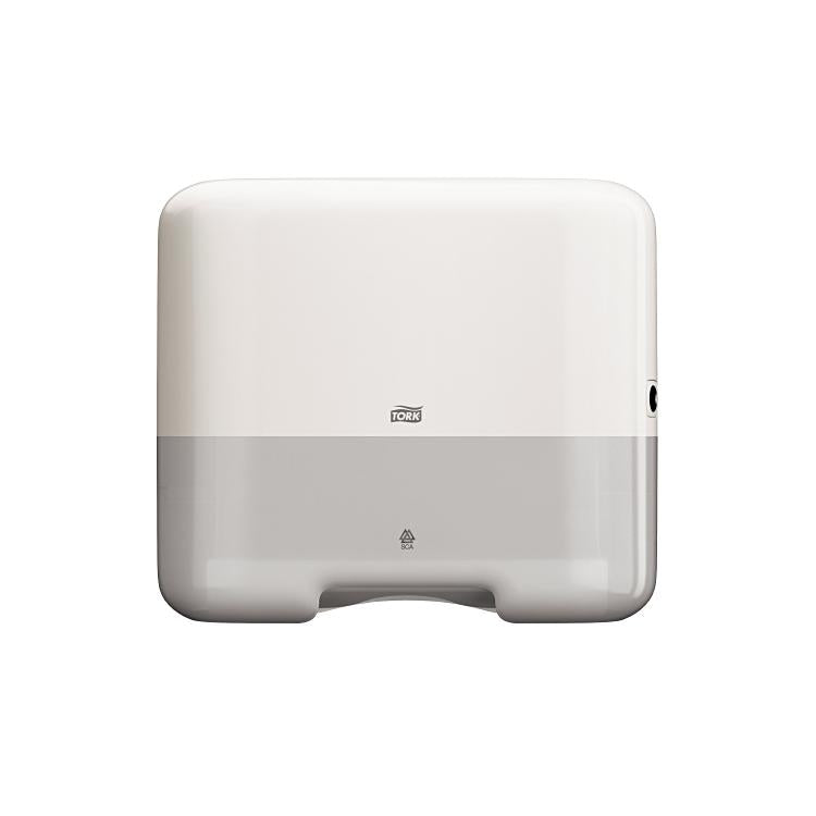 Tork Falthandtuchspender Elevation Mini – für H3, Kunststoff, weiss, 332 × 291 × 135 mm