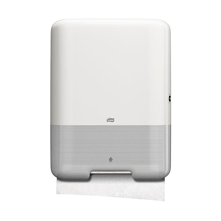 Tork Falthandtuchspender Elevation – für H3, Kunststoff, Weiss, 333 × 439 × 136 mm