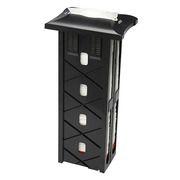 Tork Servietten-Spender Xpressnap – schwarz/Edelstahl-Optik – 17,8 × 54,6 cm – für N4-Servietten