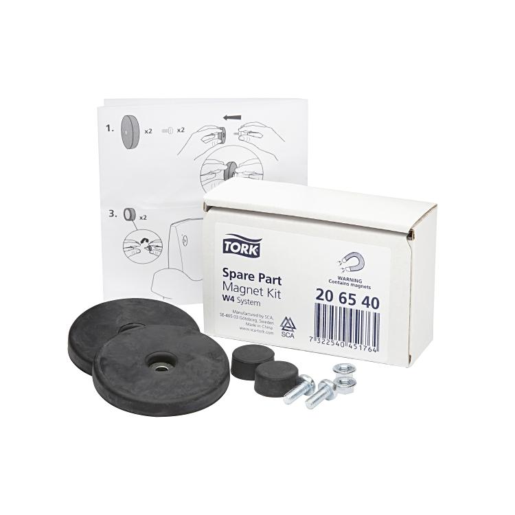 Tork Magnet Kit für W4 Spender, Schwarz, 2 Stk.