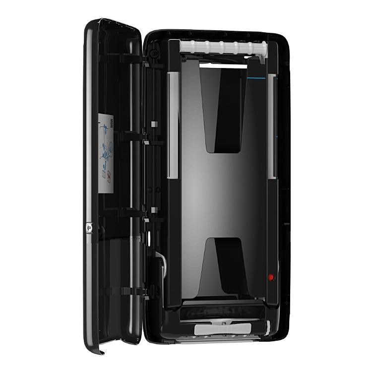 Tork PeakServe Handtuchspender – für H5, Kunststoff, Schwarz, 370 × 730 × 101 mm