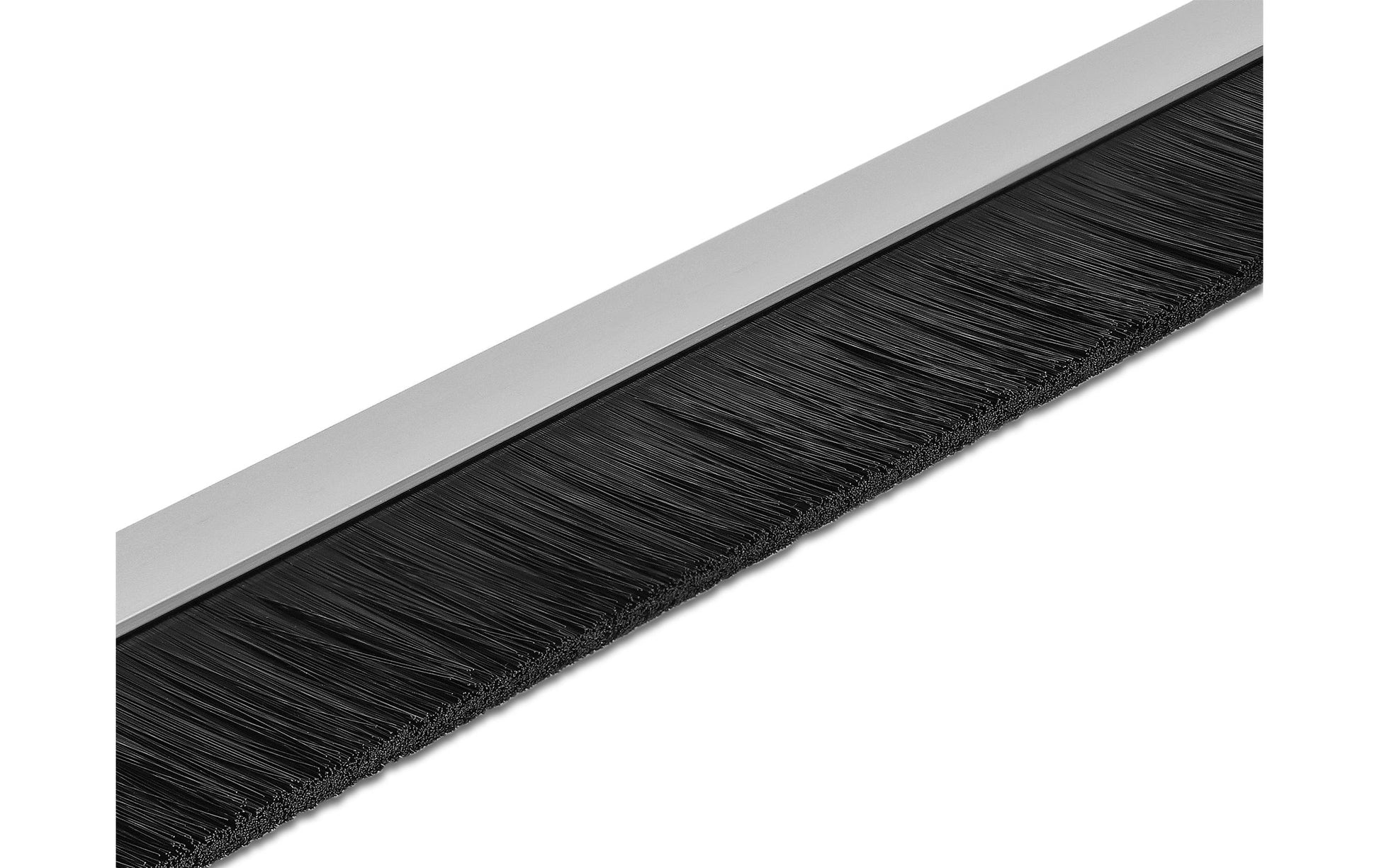 DeLOCK Bürstenstreifen Alu-Profil – 40 mm × 1 m, Aluminium, Kunststoff, Silber/Schwarz