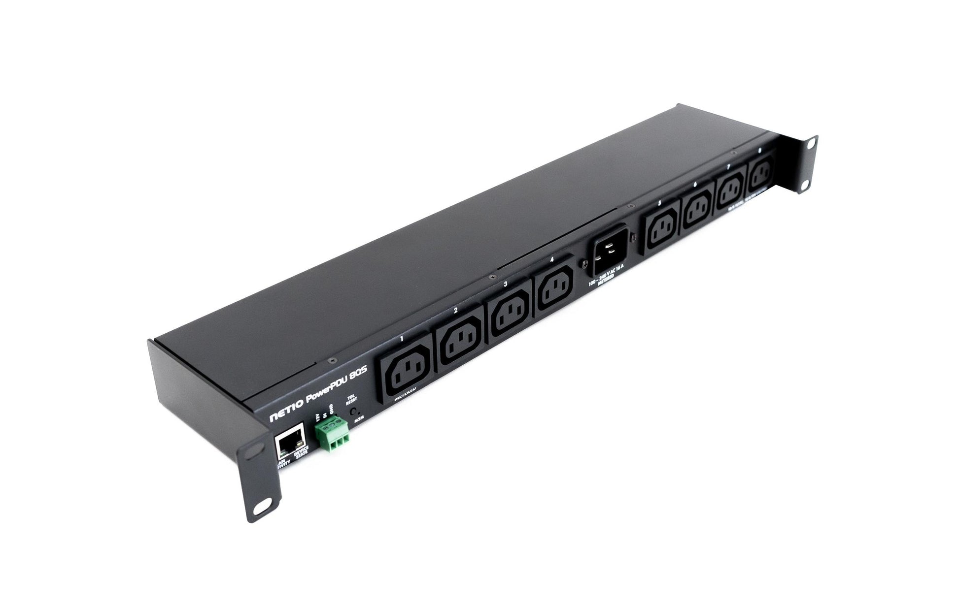 NETIO PowerPDU 8 QS – Rack-PDU Metered, 1-phasig, 8× IEC C13, 16 A, Stecker C20, 1U horizontal