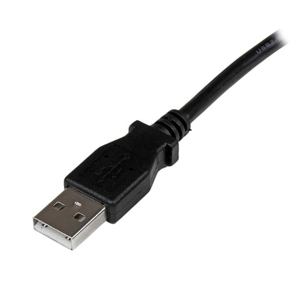 StarTech.com USB-A auf USB-B Kabel – USB 2.0 (480 Mbit/s) – 1 m – Abgewinkelt – Schwarz