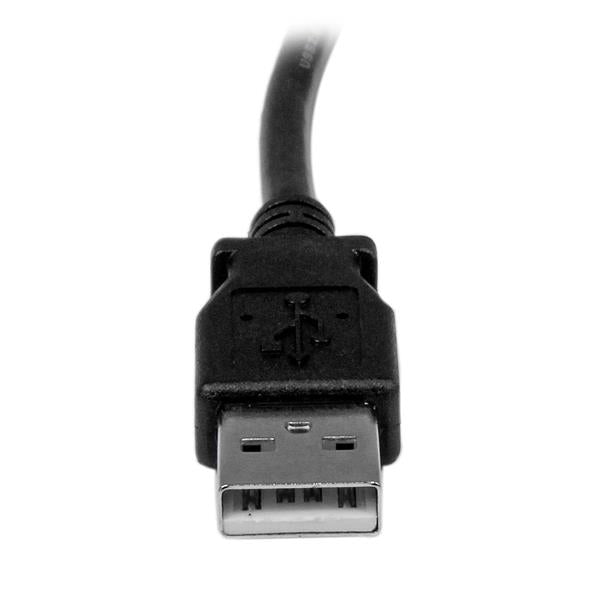 StarTech.com USB-A auf USB-B Kabel – USB 2.0 (480 Mbit/s) – 3 m – Abgewinkelt – Schwarz