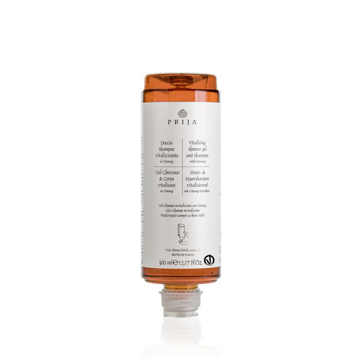 Prija Duschgel & Shampoo – für Cysoap – mit Ginseng – 18 × 360 ml